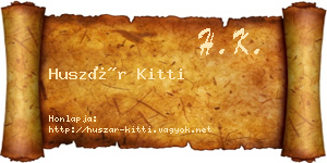 Huszár Kitti névjegykártya